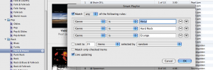 smart playlist v iTunes 8